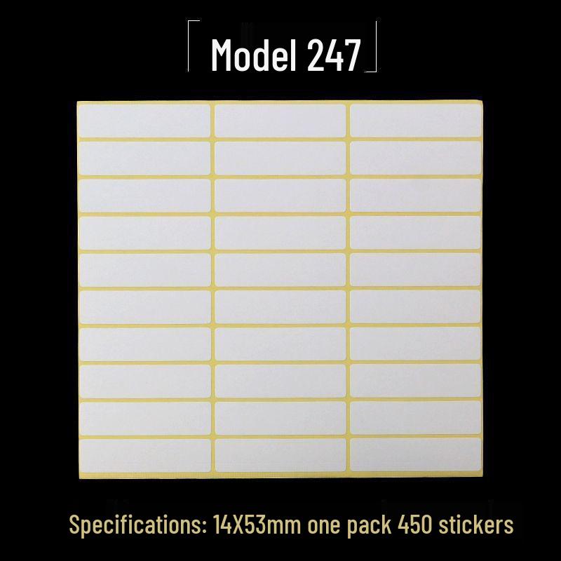 A5 Adhesive Matte White Label Stickers - Printable, Writable, Removable Name Tags