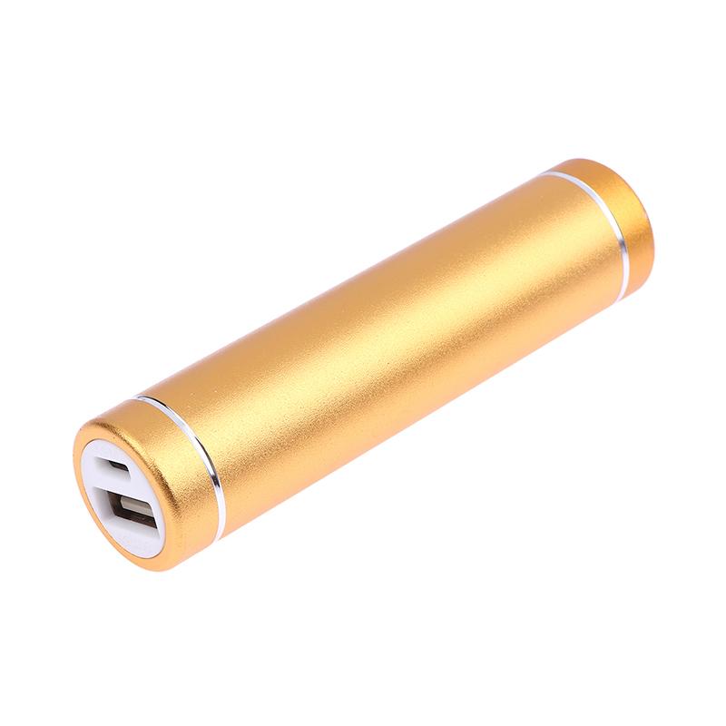 Корпус Power Bank 18650 Комплект Цилиндрический Алюминиевый Сплав Без Сварки Тип C Комплект Мобильного Источника Питания Корпус для Батарей золотой