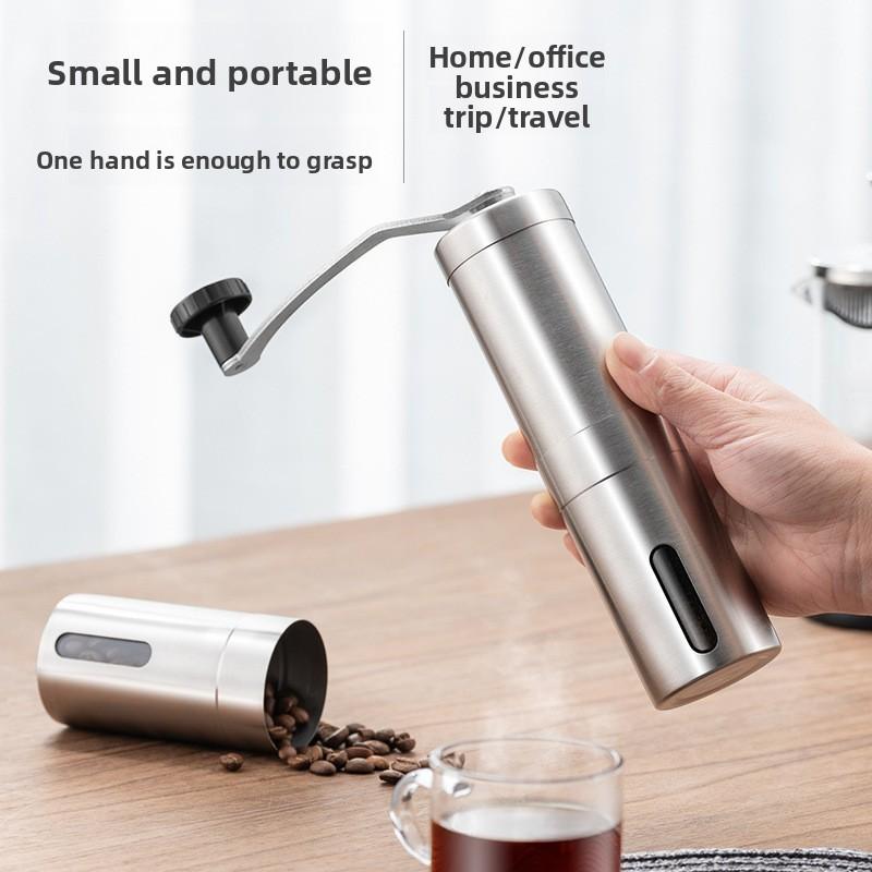 Highquality Stainless Steel Manual Coffee Grinder With Removable Hand Crank For Home Brewing Enthusiasts