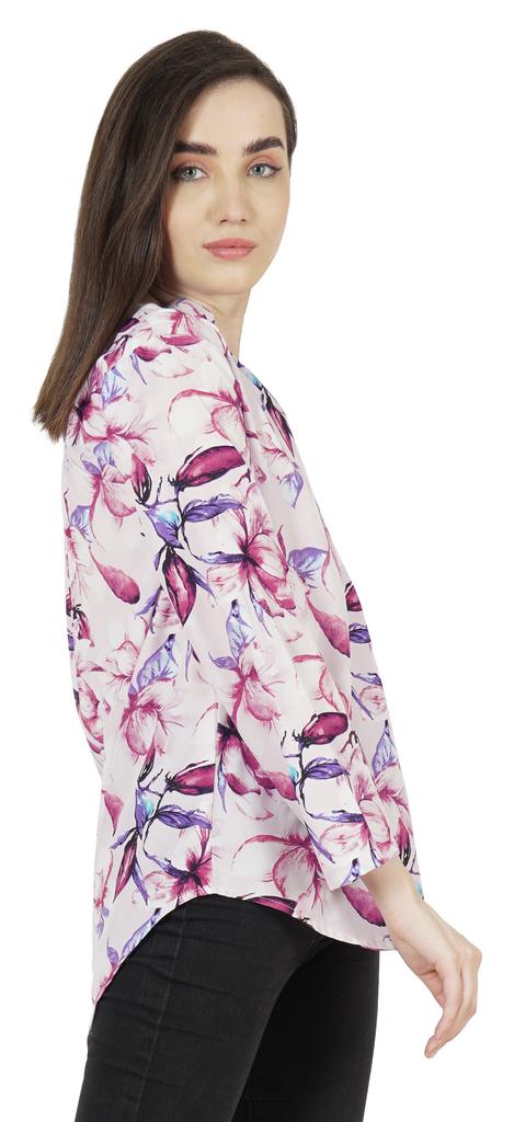 Inkmeso Stylish Printed Full Sleeves Casual Top For Women Comfy Basic Summer Tee