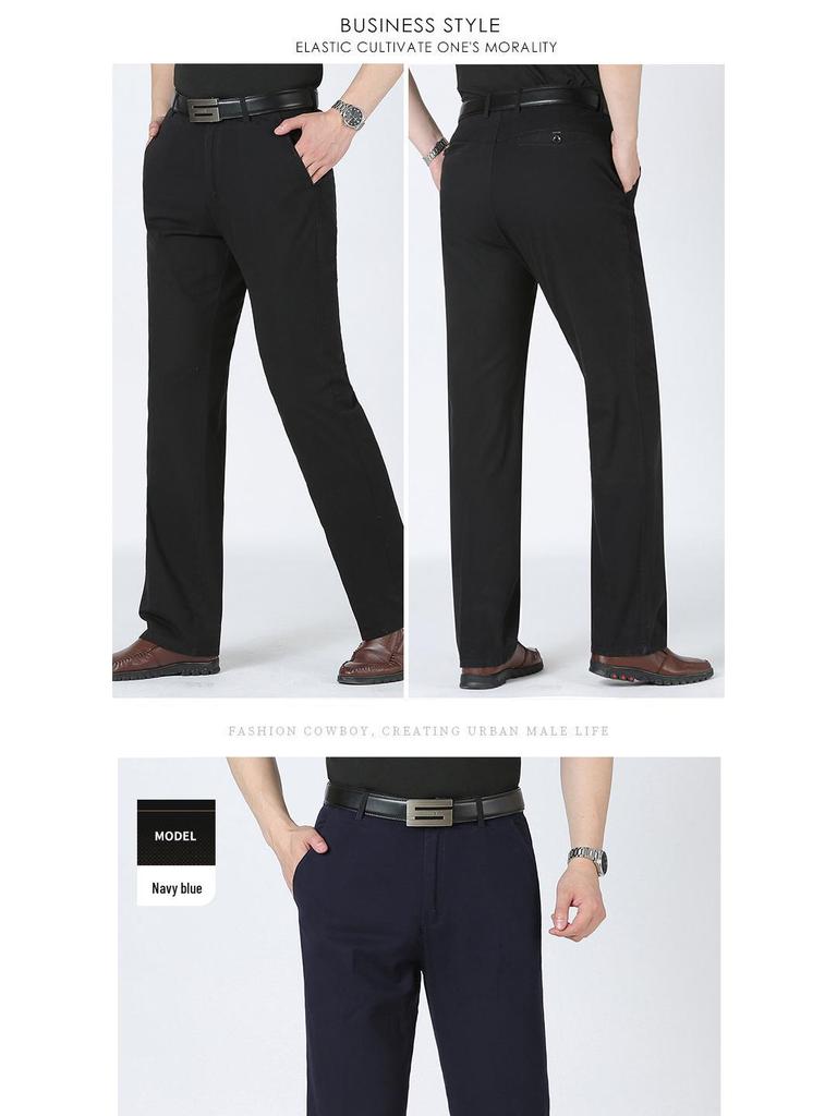2024 Herren Leichte Baumwoll Freizeithose - Atmungsaktiv, Lockeres gerades Bein, Business Casual