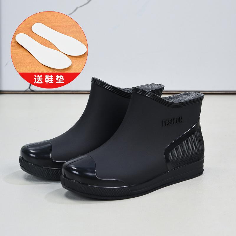 Hot-selling rain shoes short tube outer wear water shoes warm non-slip rain boots waterproof boots rubber shoes overshoes