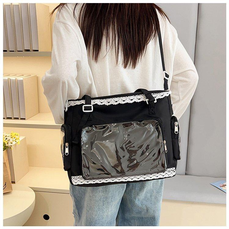New Sweet And Cute Girls' Ita Bag Y2K Preppy Style Large Capacity Tote Bag Women'S Fashion One-Shoulder Cross-Body Bag Dolls Bag
