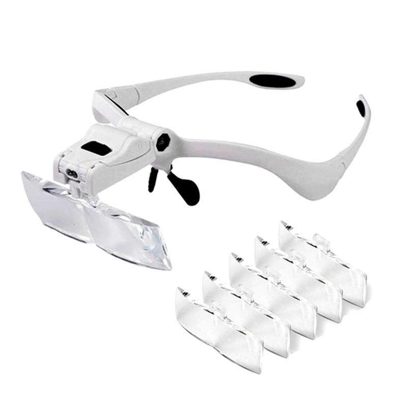 A34R LED Illuminated Headband Glasses Head-Mounted Magnifier Interchangeable Glasses Frames/Headbands