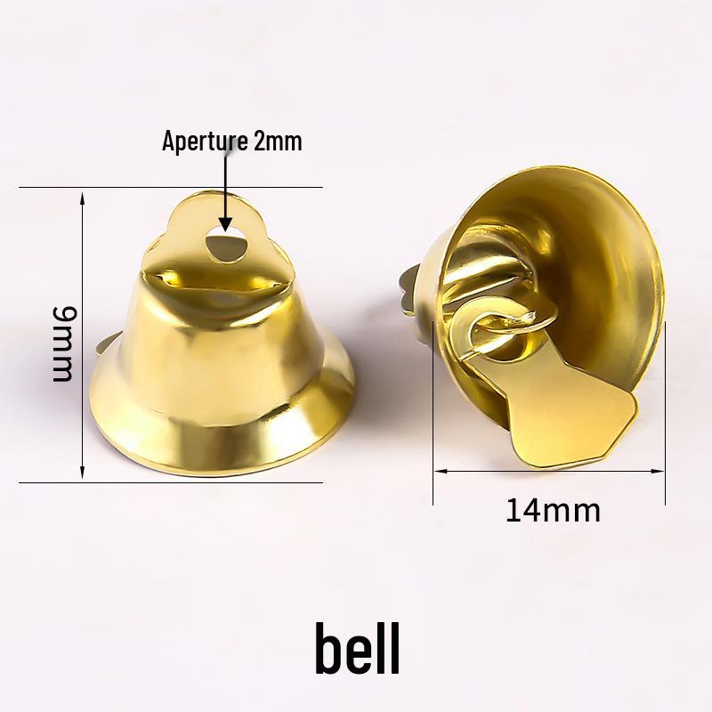 Retro Handmade Gold Christmas Trumpet Bells DIY Ornaments Pendant