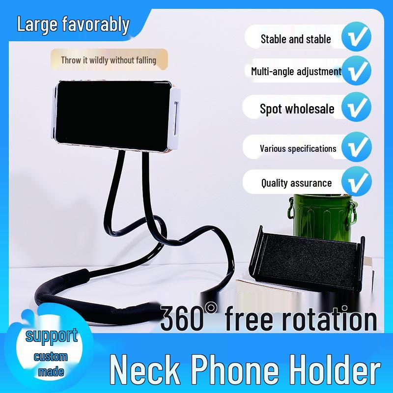 Universal Multi-Functional Neck Hanging Phone Holder with Live Streaming Capability