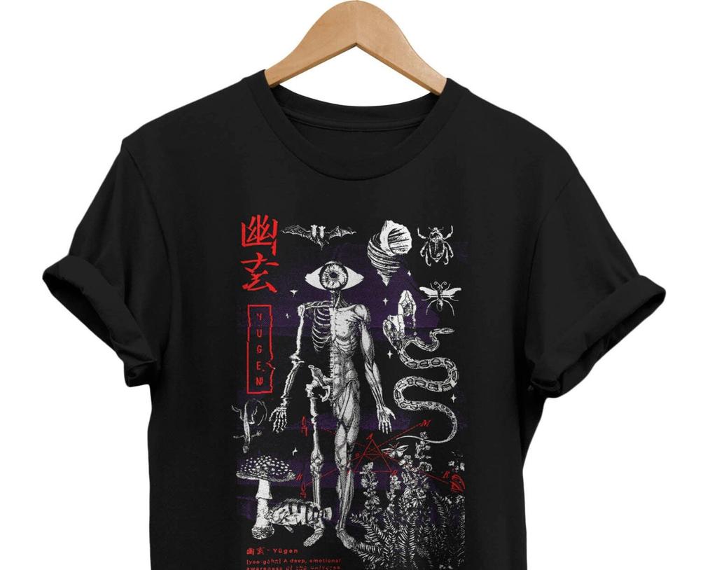 Japanese Death Wisdom T-shirt, Alternative Grunge Graphic Tee