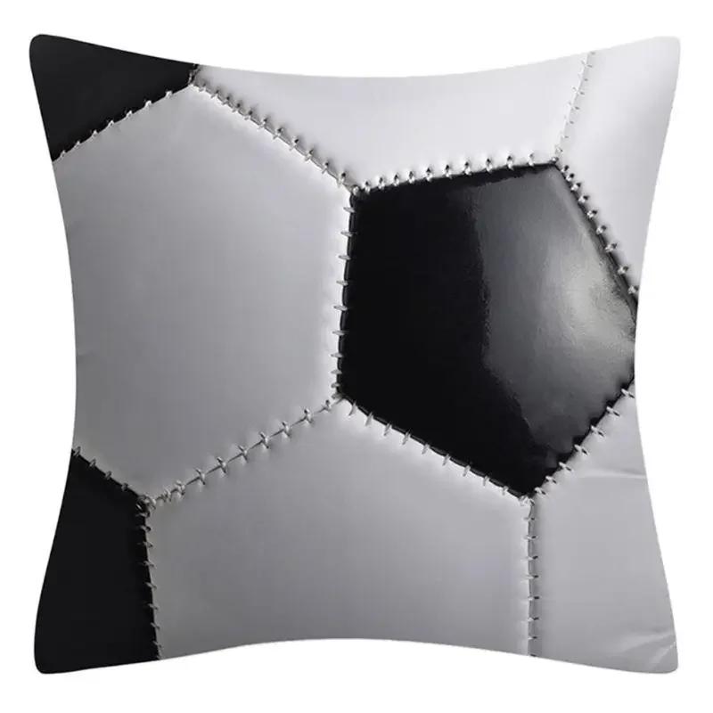 Vikama Sports-Themed Rugby And Basketball Decorative Square Cushion Cover, Suitable For Cars, Sofas, Offices, And Home Decor