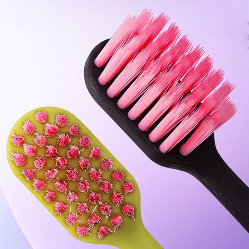12 Piece Rainbow Adult Toothbrush Set Wide Headed Gingival Protection Soft Bristled Toothbrush with Cover Deep Cleaning Teeth