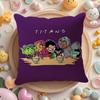 T-Teen T-Titans Go Kissenbezug Natürlicher Leinen Bio-Stoff Doppelseitiger Druck Sofa Heimdekoration Geschenk Kissenhülle