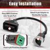 OBD2 OBD2 Adapter Cable Black Extension Cable Adapter Convenient ATV Scanner Cable