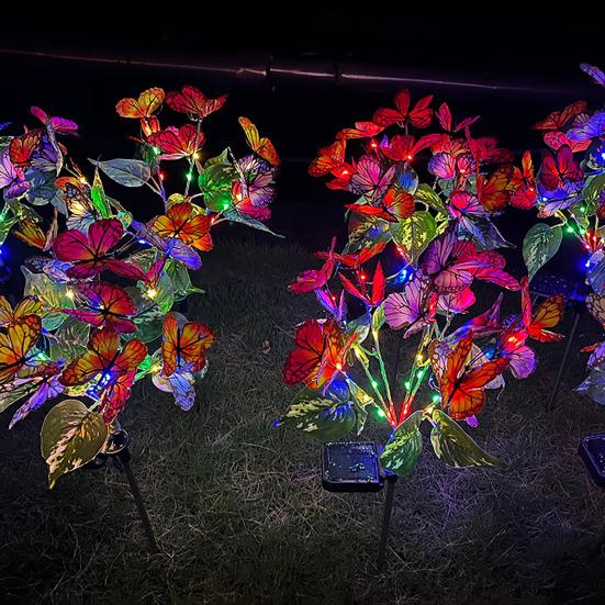 Outdoor Solar Garden Light Decorative Butterflies Lights LED Solar Powered Waterproof Stake Light