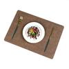 ZISIZ Square Leather Placemats (Set of 5)