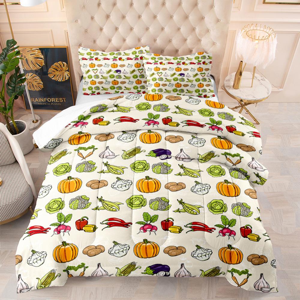 Halloween Duvet Cover Set Pumpkin Lantern Pattern Comforter Cover King Queen Size for Kids Boys Girls Gift Polyester Bedding Set