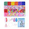 Colorful Beads Loose Elastic Wire Letter Bead for Charms Hair Accessories DIY Bracelets