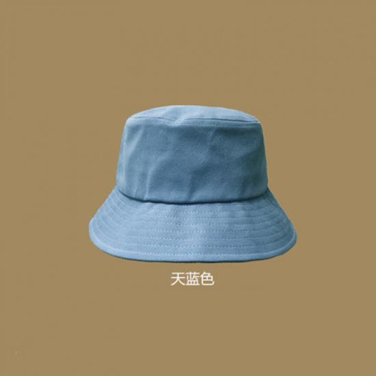 

Trendy black fisherman hat for women, summer Korean style casual versatile Japanese sun protection sun hat, men s bucket hat M（56-58cm） небо синє кольору