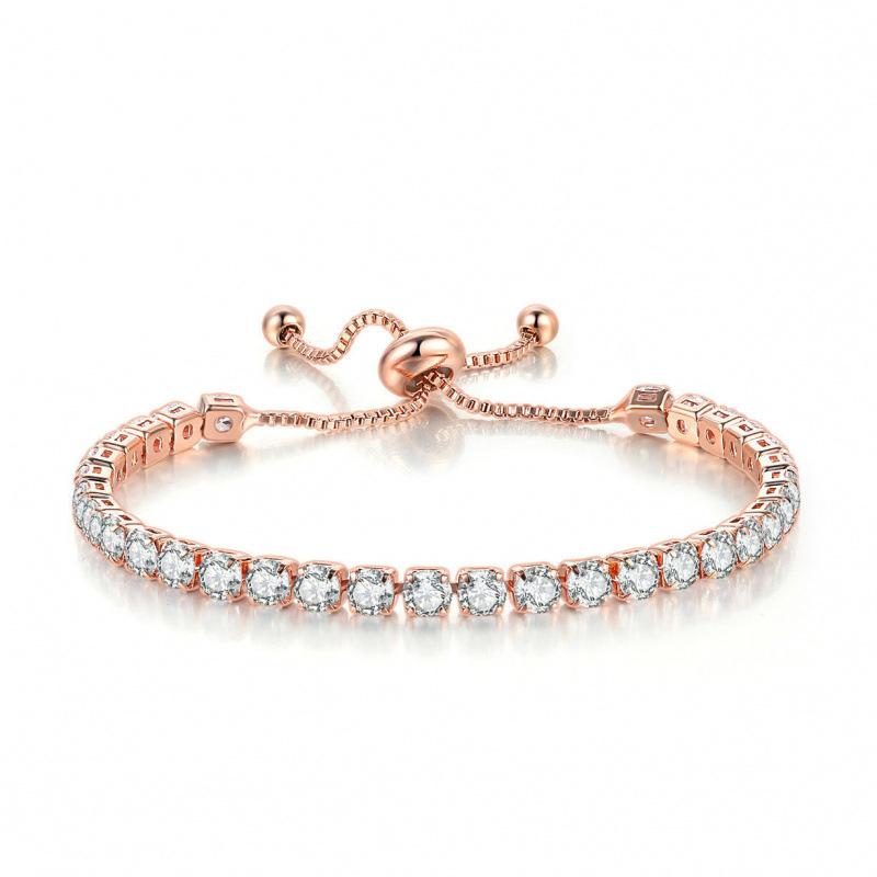 Hot 3mm Zircon Full Bracelet Light Luxury Fashion Style Internet Celebrity Niche Design Hand Accessories Women