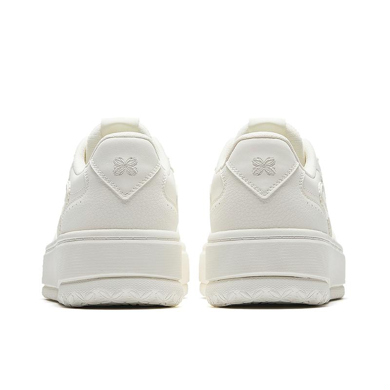 Anta Qingfeng 1 Simple Versatile Non-Slip Wear-Resistant Low-Top Skate Shoes Women sneaker Ivory-White 122538035-4