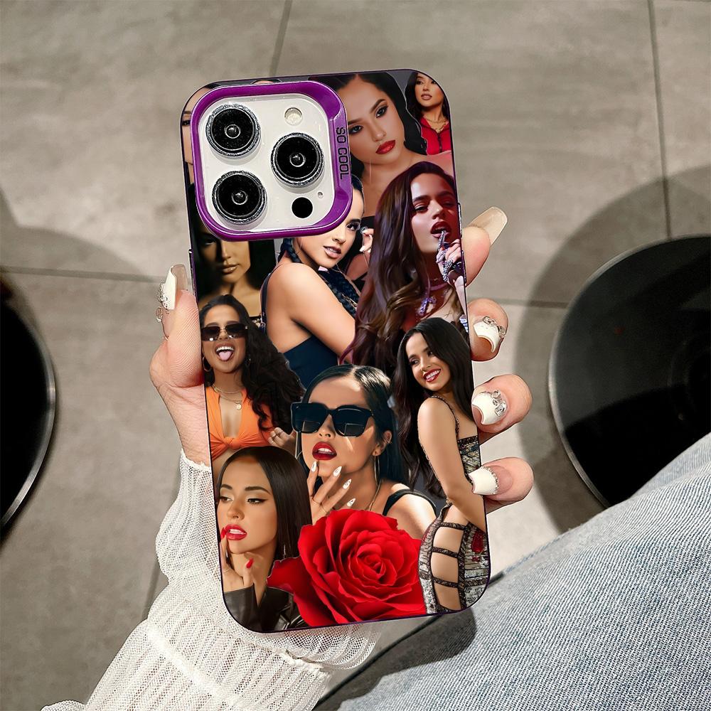 Fashion Becky G Purple Translucent Mobile Phone Case for iPhone 17 16 15 14 13 12 11 X XR XS Air Pro Max Plus Colorful Cover