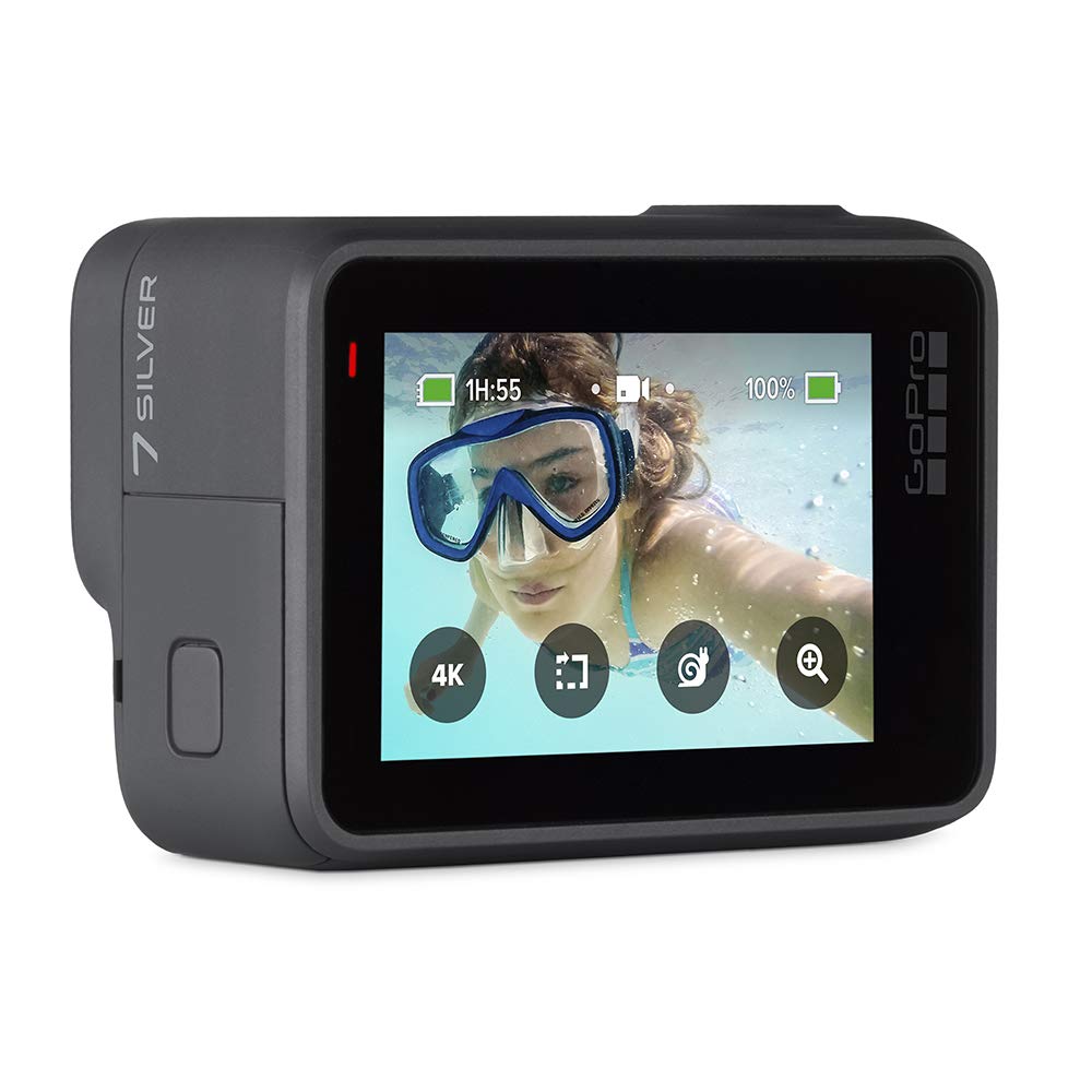 GoPro HERO7 Silver CHDHC-601-FW 4K Action Camera Waterproof Touchscreen Video