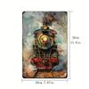 Vintage Steam Train Metal Sign Waterproof Bathroom Kitchen Decor Wall Art