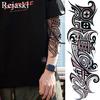 1PC Cool Totem Temporary Tattoo Fake Black Full Arm Tattoo Sticker For Men Summer Style Tatoos Decal