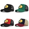 Bass Embroidered Duck Tongue Cap Fishing Embroidered Mesh Baseball Cap Embroidered Curved Brim Cap Summer Sunshade Mesh Cap