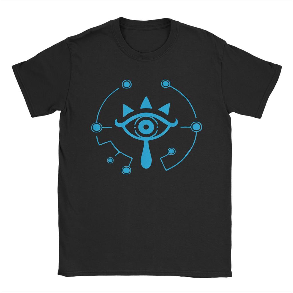 Novelty Zeldas Breath Of The Wild Sheikah Eye Logo TShirt for Unisex 100 Cotton T Shirts Short Sleeve Tee Shirt Original Tops