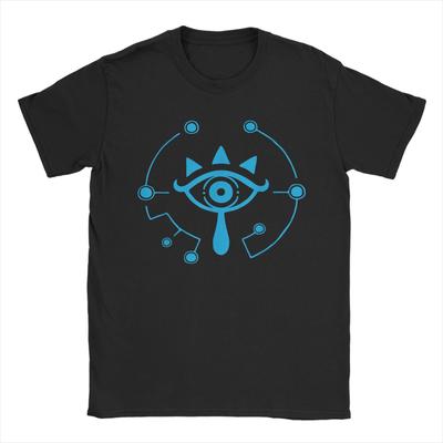 Nieuwigheid Zeldas Breath Of The Wild Sheikah Oog Logo T-shirt voor Unisex 100% Katoen T-shirts Korte Mouw T-shirt Originele Tops