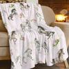 Couvertures de Cheval Cadeaux pour Filles Femmes Chevaux Western Fleurs Animal Polaire Flanelle Couvertures Jetées Doux Léger Cheval Peluche Stu