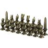 Solid Brass Metal Luxury Chess Pieces Set Ancient Egyptian Pharaoh Theme Vintage Desktop Decor for Men Gift Collection