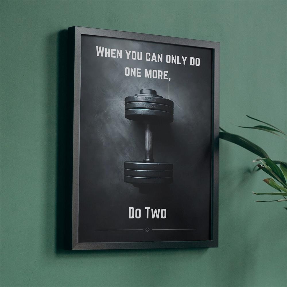 Fitness Motivation Poster Gym Wall Art Fitness Quotes One More Rep Workout Motivation Prints Gym Room Self Development Decor