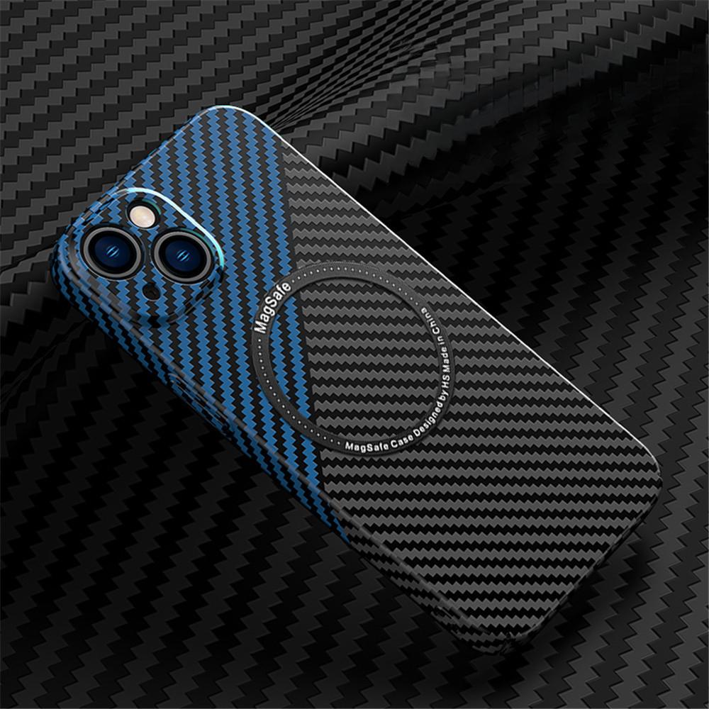 

Apple 16 Магнитный чехол для мобильного телефона с присоской, узор из углеродного волокна, iPhone 15 Матовый, подходит для 14ProMax, Противоударный защитный чехол из ПК iPhone16plus