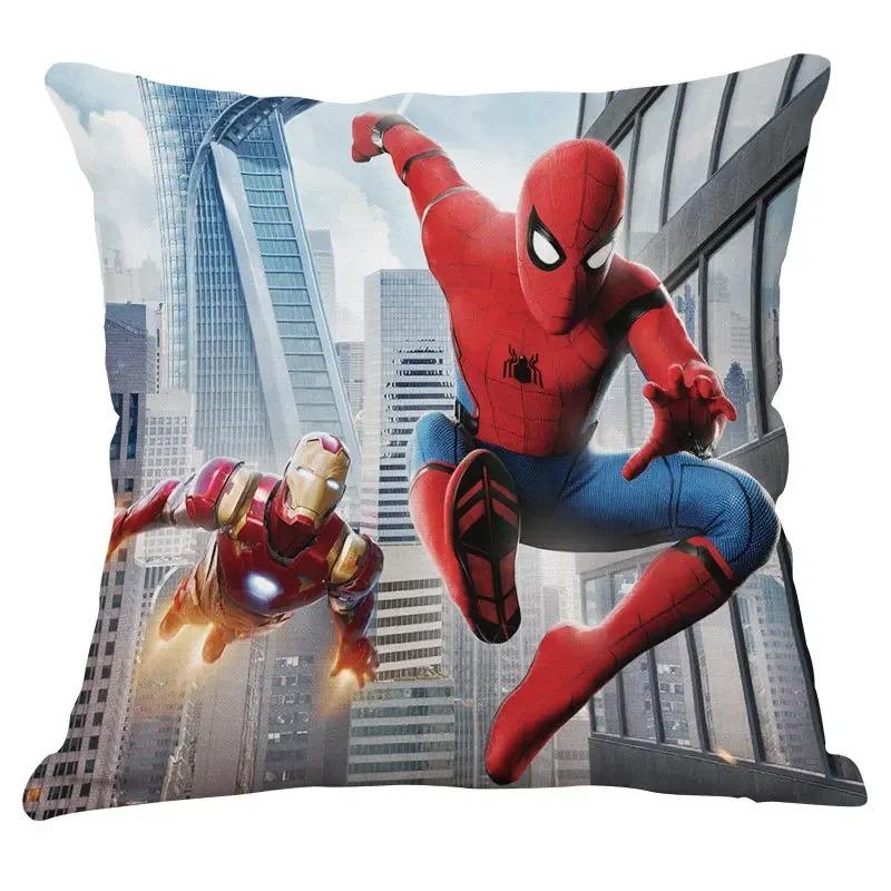 

Spiderman pillow cover Marvel superhero living room sofa cushion cover suitable for home bedroom room decoration children gift 16x16Inch