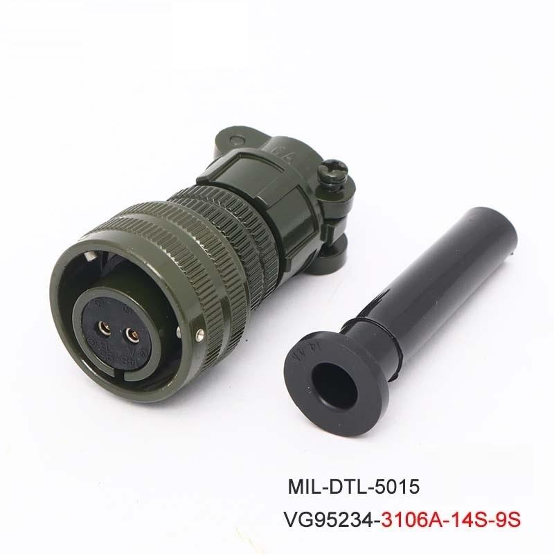 14S-9S 14S-9P Aviation Plug Servo Motor Connector MIL-DTL-5015 VG95234 MS3108A MS3106A MS3102A MS5015 MS3100A MS3101A 14-9S 14-9
