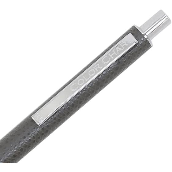Leather Wrapped Retractable Ballpoint Pen (Anchor Gray)