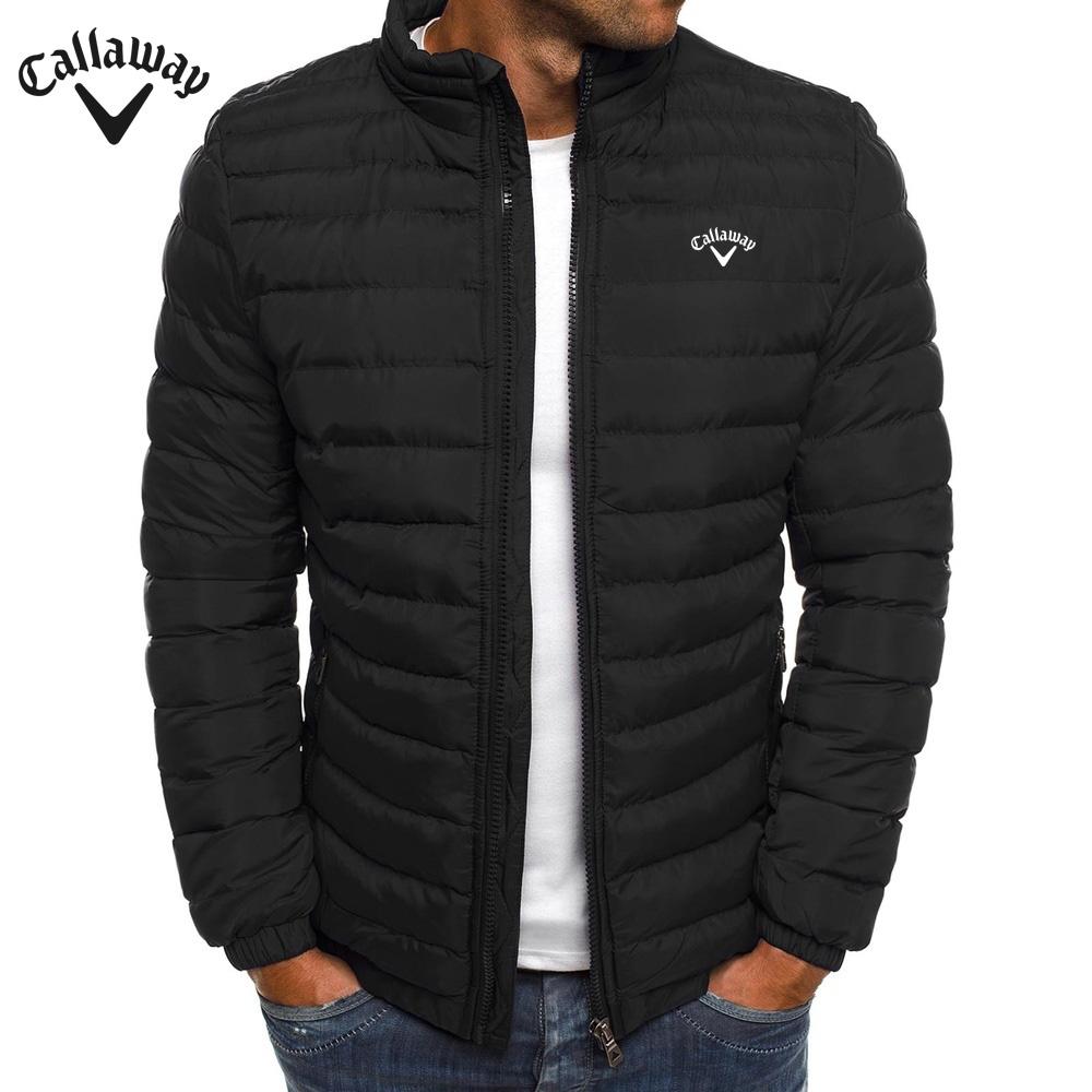 

Вышивка Callaway Осень Зима Мужской Пуховик Хлопок Мягкий Высококачественный Мужской Пуховик Досуг Мужская Одежда Пальто L чёрный