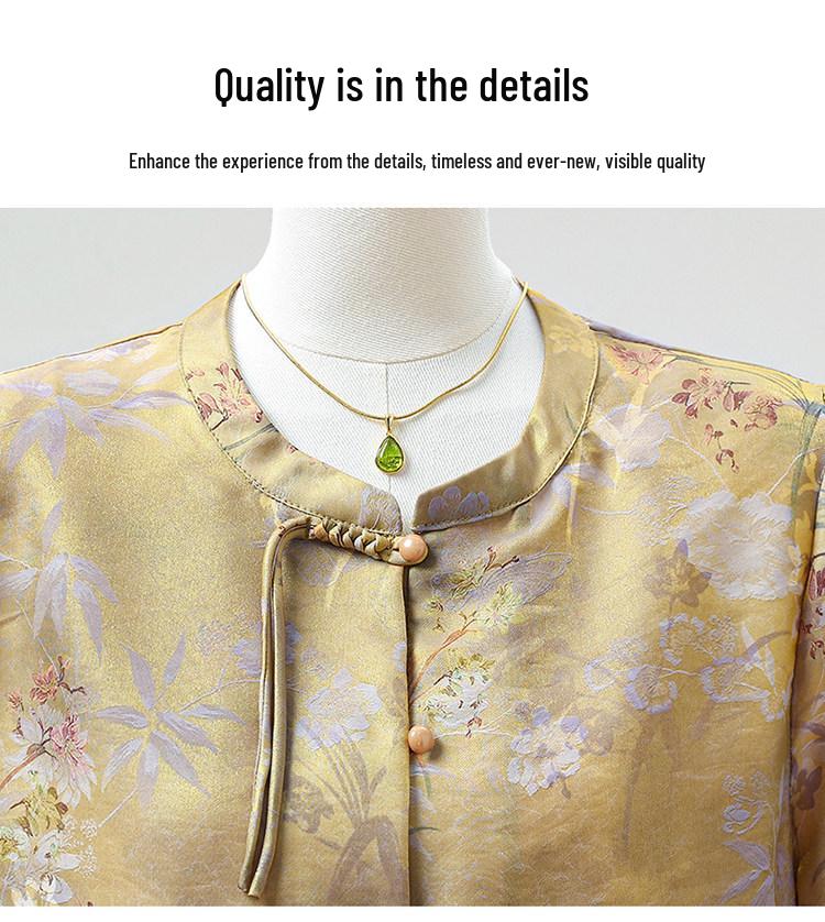 Mom's 2026 Summer Stylish Chinese Short-Sleeved Shirt for Middle-Aged & Elderly Women
