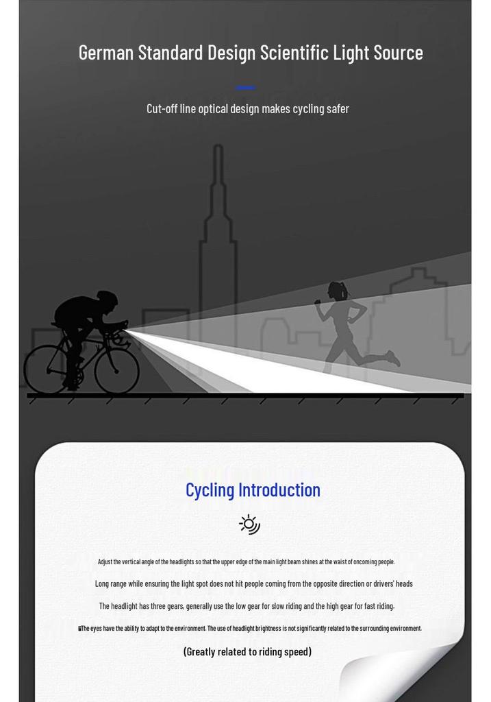Dual T6 LED Waterproof USB Rechargeable Bike Light for Night Riding