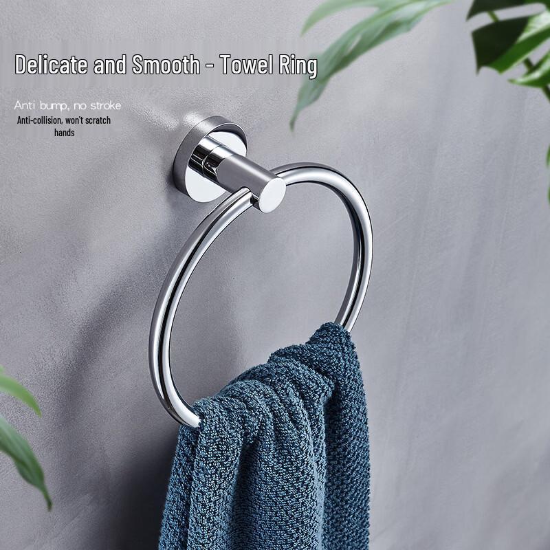 Copper Alloy Bathroom Towel Rack with Ring