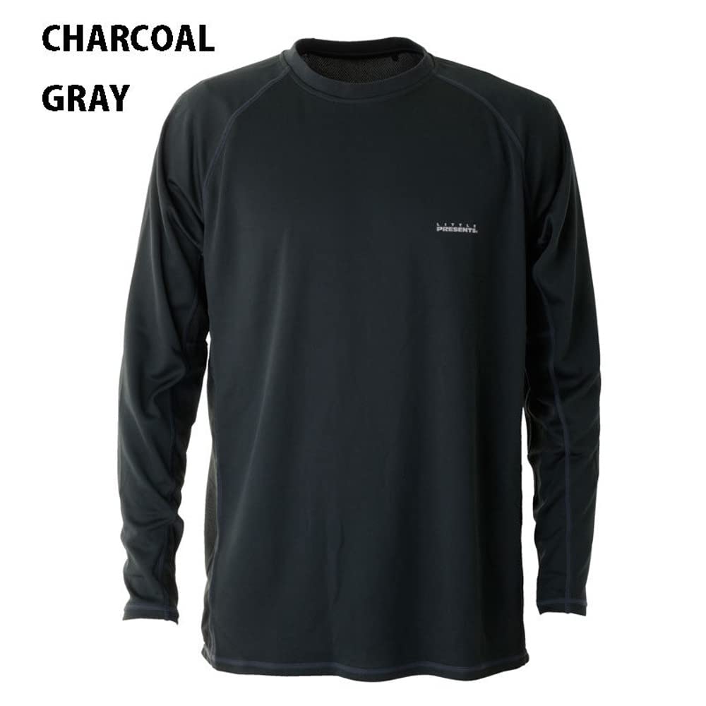 LITTLE PRESENTS Elastyczna siateczka Sucha koszulka z długim rękawem, T-18, Szary węglowy, Rozmiar M