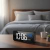 Ringtones Mirror LED Digital Clock Voice Control Music Function Music Alarm Clock 12/24H Date Display Desk Clock Bedside Use