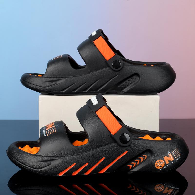 

Мужские летние пляжные сандалии 2025 Мужские мягкие толстоподошвенные повседневные шлепанцы для мужчин женщин Противоскользящая садовая обувь Легкий 39-40