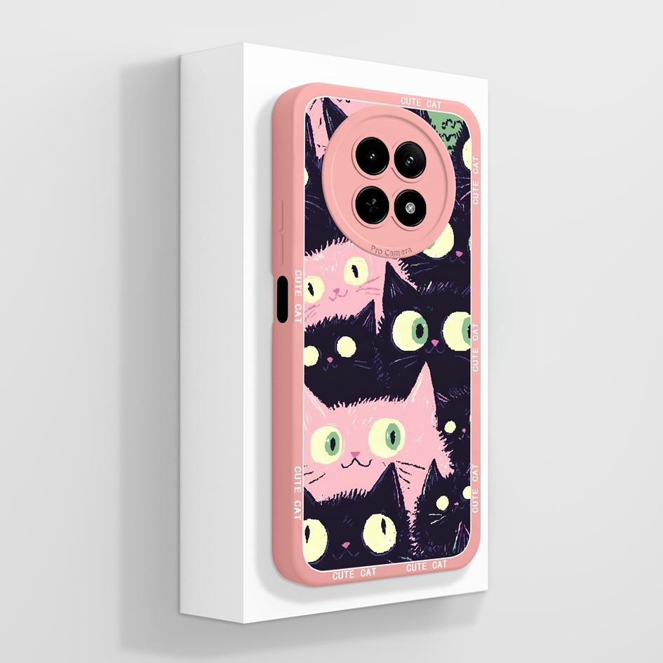 Matte Hülle für OPPO Realme 12 11 Pro Plus 12Lite 12X 11X Hülle Niedliche Mode Welpe Handy Tasche Weiches Flüssigsilikon Stoßfester Bumper für OPPO Hülle Capa