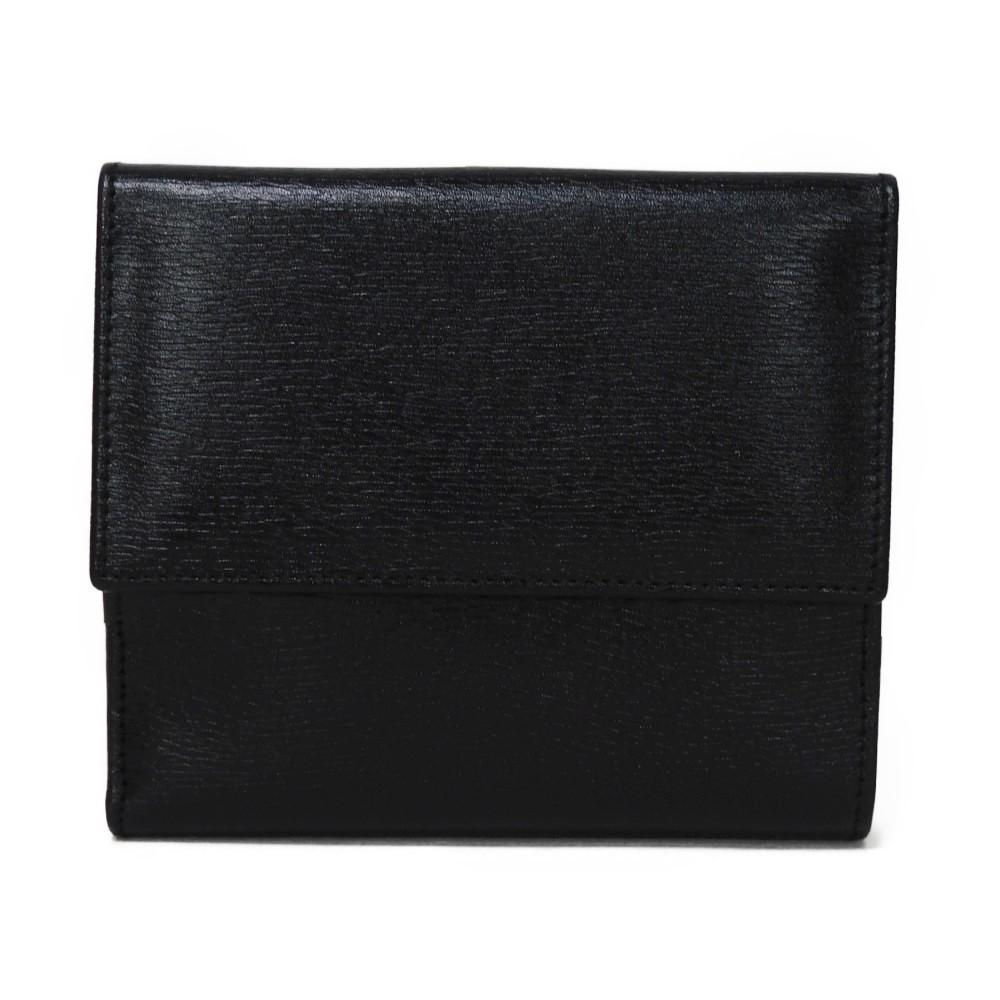 Used 9539 Old Jackie Compact Wallet 035 2169 7941 Vintage Gold Billfold Coin Purse Black Unisex from Japan AUTHENTIC