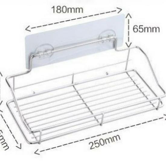 Stainless Steel No-Drill Bathroom Shelf & Washbasin Hanging Basket