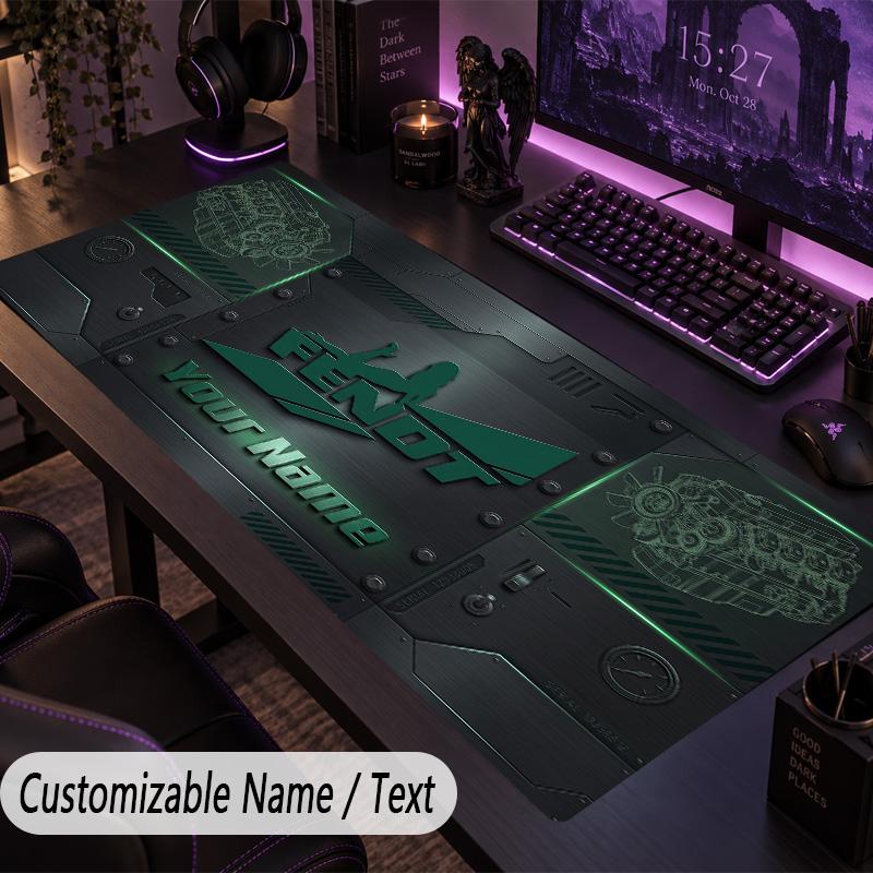 Large Mouse PadFendt Custom Name Text Personalized Desk Mat Non Slip Gaming Pad