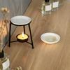 Iron Base Aromatherapy Stove Ceramic Bowl Aroma Diffuser Essential Oil Burner  Spa Meditation