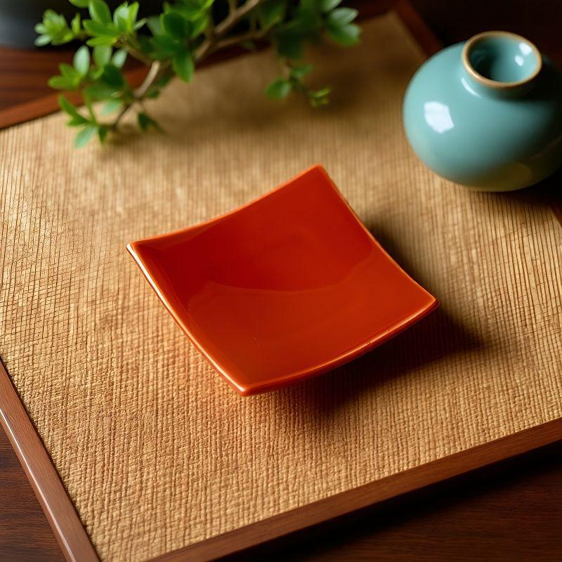 Forbidden City Red Gongfu Tea Set: Ceramic Teapot, Lid Bowl, Filtered Tea Cup, Fair Cup, and Pot Stand Ornament