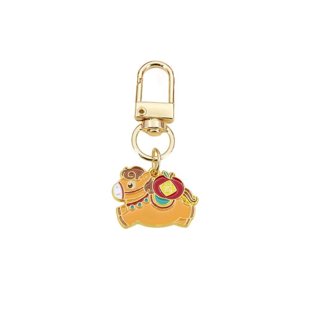 Cartoon Style Zodiac Pony Pendant Bag Hanging Charms Year Horse Lucky Mascot  Accessory